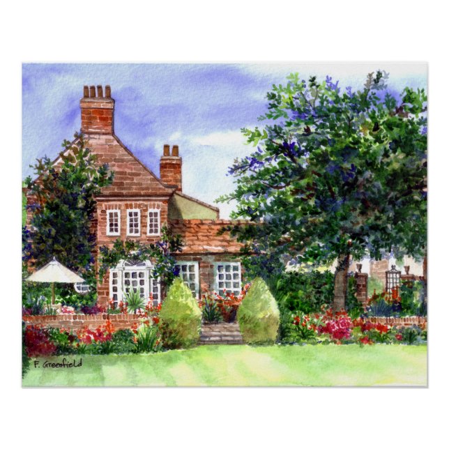 The Manor House York von Farida Greenfield Poster (Vorderseite)