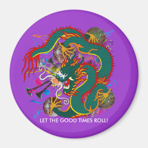The-Mardi Gras Drache V-2 Magnet