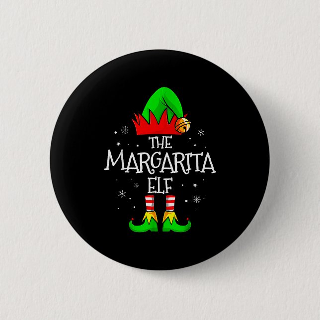 The Margarita Elf Matching Family Christmas Mens W Button (Vorderseite)