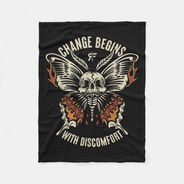 The Marisa Butterfly Skull Change Begin With Disco Fleecedecke (Vorderseite)