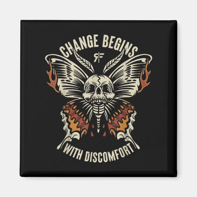 The Marisa Butterfly Skull Change Begin With Disco Magnet (Vorne)