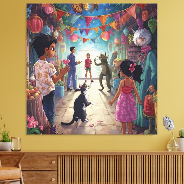 The Market Between Worlds Leinwanddruck (Insitu (Wohnzimmer))