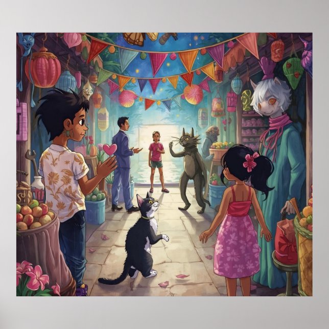 The Market Between Worlds Poster (Vorne)