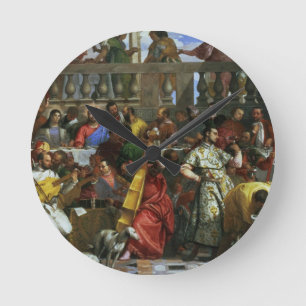 The Marriage Feast at Cana, detail of musicians an Runde Wanduhr