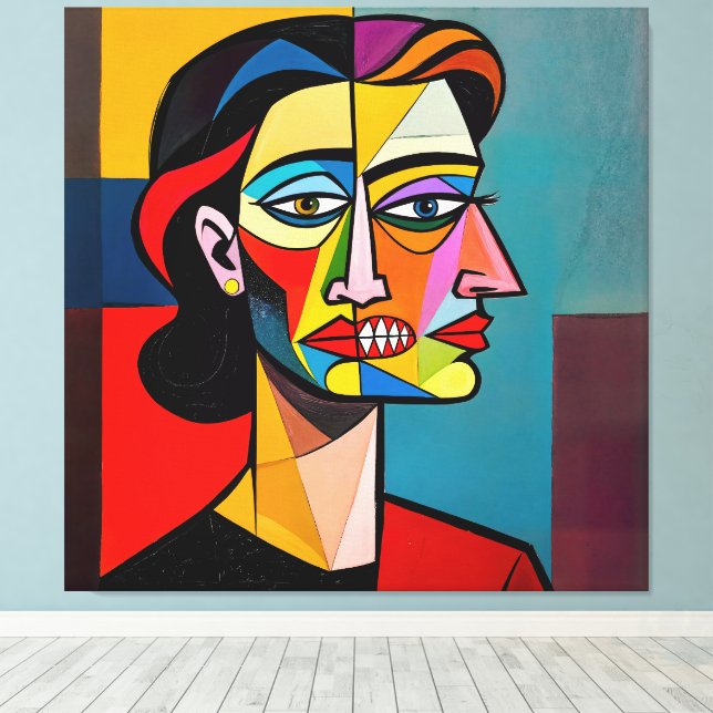 The Mask and the Monster - Portrait of a Deceiver Leinwanddruck (Insitu (Holzboden))
