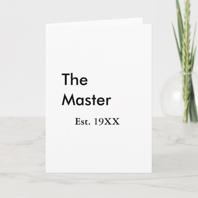 The Master boss name est year date man king title Karte (Vorderseite)