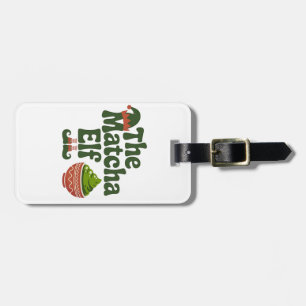 The Matcha Elf Funny Christmas Matcha Drink Liebha Gepäckanhänger
