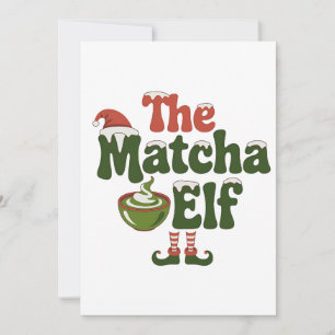 The Matcha Elf Magical Christmas Drink Dankeskarte