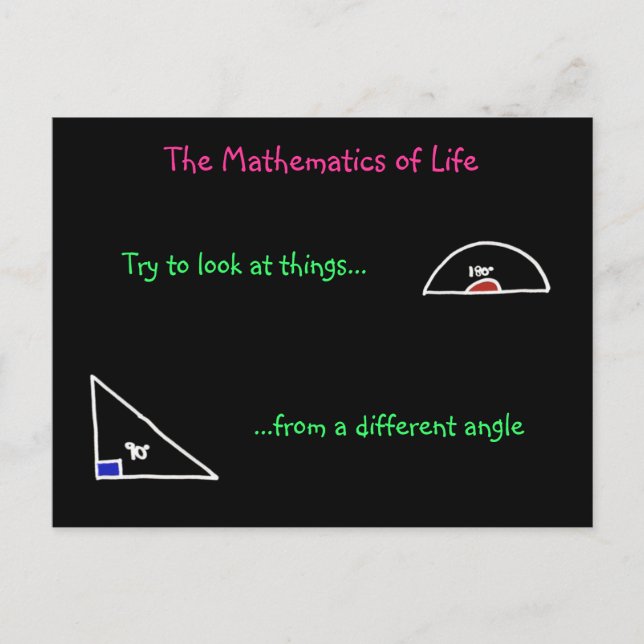 The Mathematics of Life Postcard Postkarte (Vorderseite)