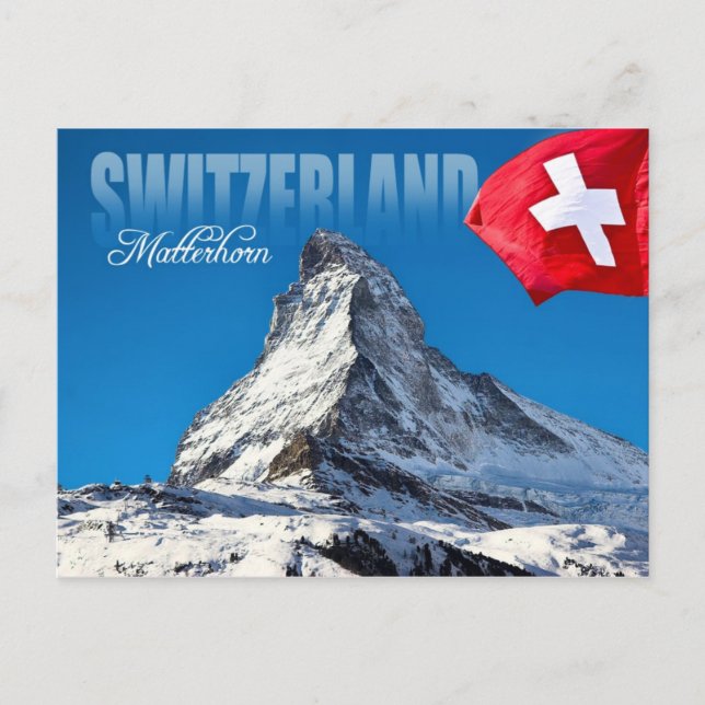 The Matterhorn, Schweiz Postkarte (Vorderseite)