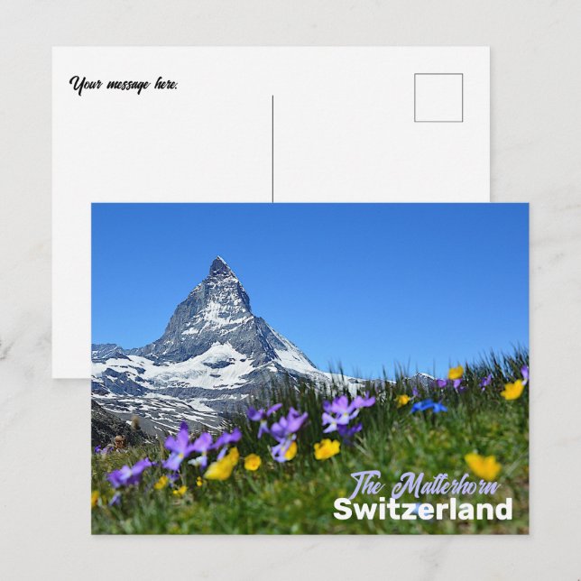 The Matterhorn Switzerland Reisen Souvenir Postkarte (Vorne/Hinten)