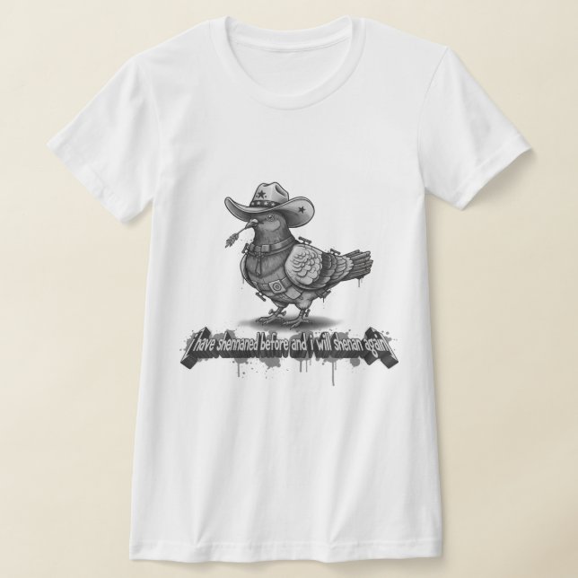 The Maverick Pigeon: 3D Graffiti Monochrome Premiu T-Shirt (Ablage )