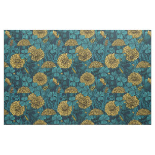 The meadow in yellow and blue stoff