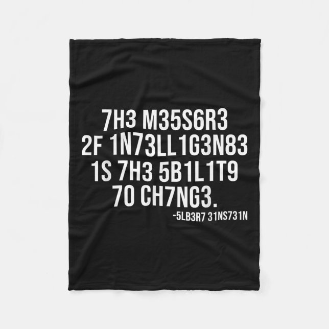 The Measure Of Intelligence Coded Motivational Sci Fleecedecke (Vorderseite)