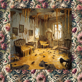 The Melting Room — Gothic Surreal Canvas Art Leinwanddruck