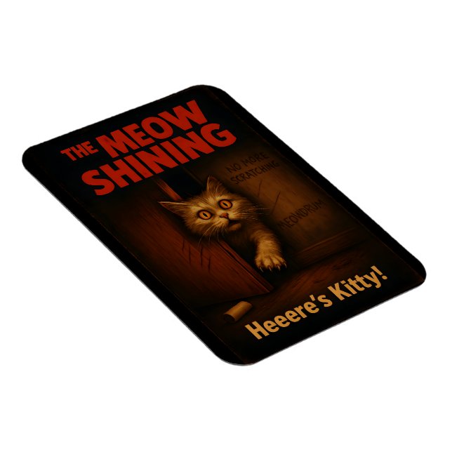The Meow Shining Cat Parody Magnet (Rechte Seite)