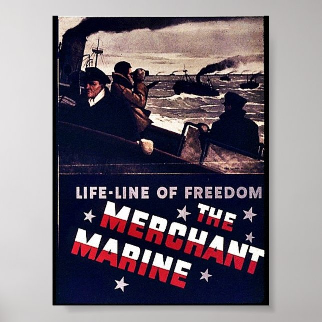 The Merchant Marine Poster (Vorne)