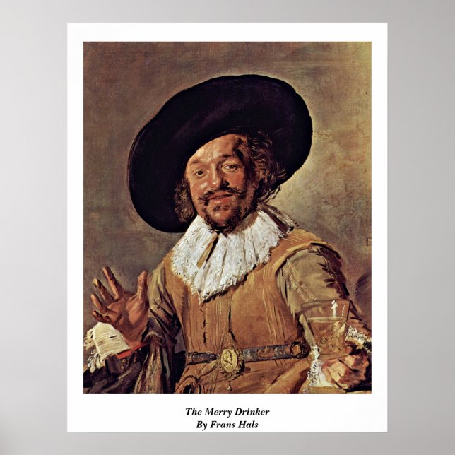 The Merry Drinker By Frans Hals Poster (Vorne)