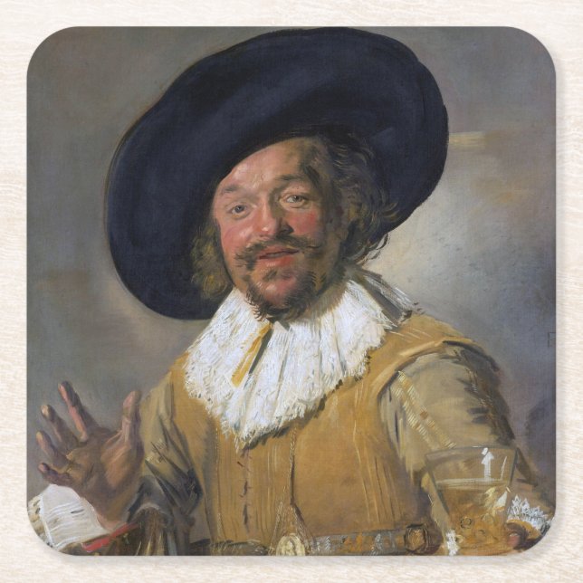 The Merry Drinker, Frans Hals, 1628-1630 Rechteckiger Pappuntersetzer (Vorderseite)