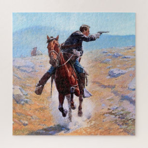 „The Messenger“ Western Art von Charles Schreyvoge