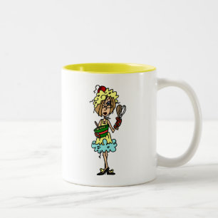 The Messy Cook T - Shirt und Geschenke Zweifarbige Tasse