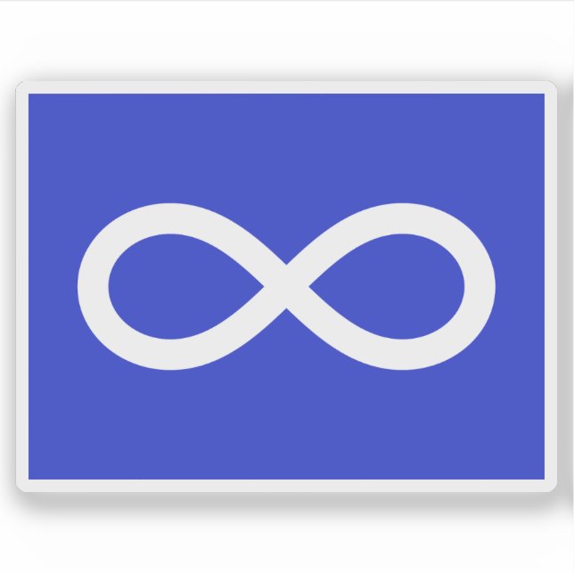 The Métis (Michif) Nation flag, Indians of Canada Aufkleber (Vorderseite)
