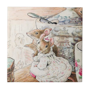 "The Mice Listed to the Tailor" von Beatrix Potte Fliese