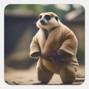 The Mighty Meerkat: Sumo Showdown, Quadratischer Aufkleber