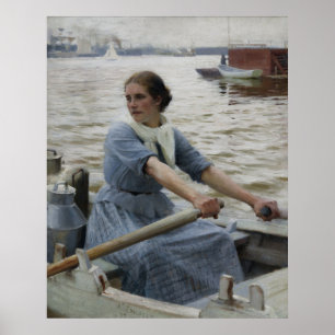 The Milkmaid, 1889 von Albert Edelfelt Poster