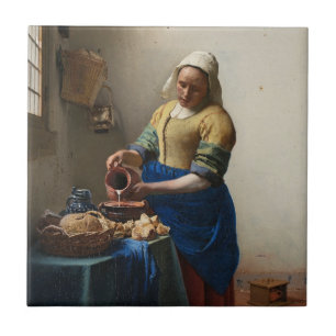 The Milkmaid von Johannes Vermeer, c. 1660 Fliese