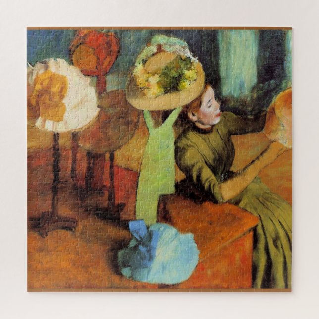 The Millinery Shop von Edgar Degas, (Vertikal)