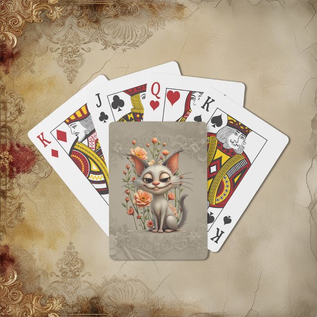 The mischievous cat  spielkarten (Von Creator hochgeladen)