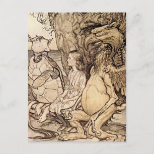 "The Mock Turtle's Story" von Arthur Rackham Postkarte