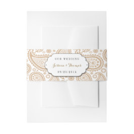 The Modern Paisley Wedding Collection - Brown Einladungsbanderole