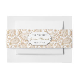 The Modern Paisley Wedding Collection - Brown Einladungsbanderole