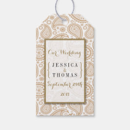 The Modern Paisley Wedding Collection - Brown Geschenkanhänger