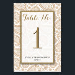 The Modern Paisley Wedding Collection - Brown Tischnummer<br><div class="desc">Die moderne Paisley-Hochzeitskollektion ist ein atemberaubendes Design mit einem hübschen Paisleyprint in sanfter Braun- und Weißfarbe, das sich perfekt für jede moderne Hochzeitsfeier eignet. Diese Tischnummern können für Ihren besondere Anlass personalisiert sein und würden die passenden Karten für Ihre Hochzeit, Ihr Brautparty, Ihre Verlobungsfeier, Ihre Geburtstagsparty und viele weitere besondere...</div>