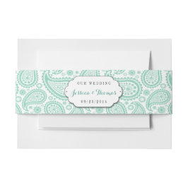 The Modern Paisley Wedding Collection - Green Einladungsbanderole