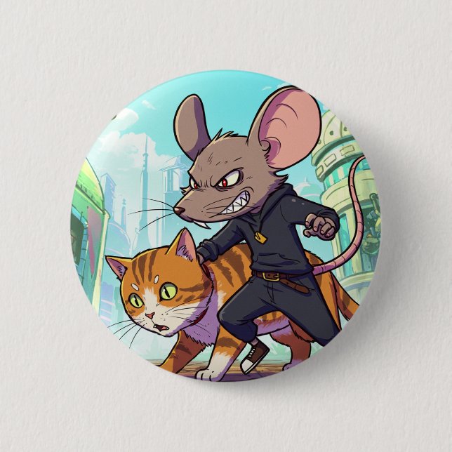 The moment the mouse beats the cat button (Vorderseite)