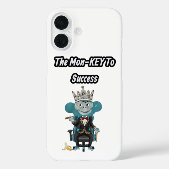 The Mon-key To success gift  iPhone 16 Hülle (Rückseite)