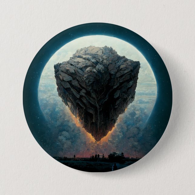 The Monolith Fantasy Sci-Fi Kunst Button (Vorderseite)