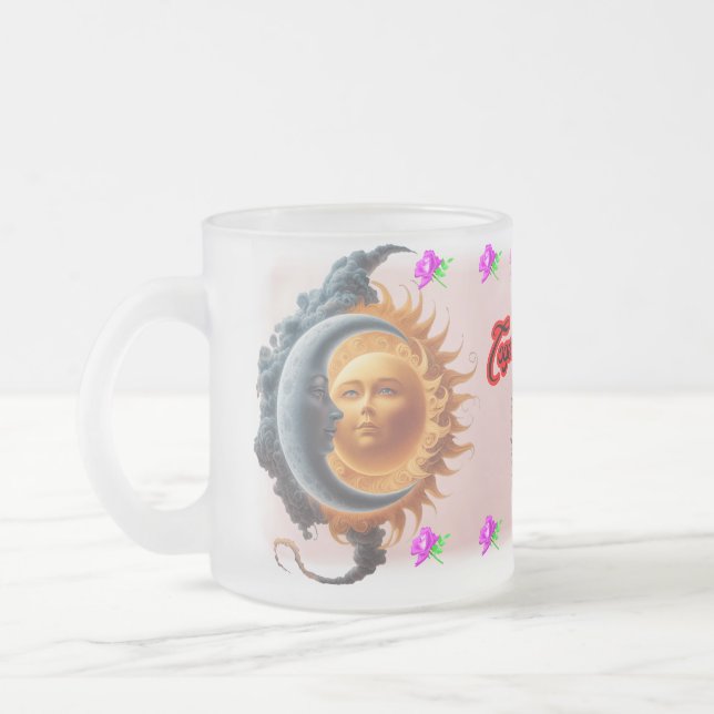 The Moon and the Sun in Love on a  Mattglastasse (Links)
