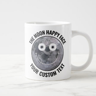 The Moon Happy Face Personalized Custom Giant Mug Jumbo-Tasse