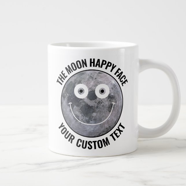 The Moon Happy Face Personalized Custom Giant Mug Jumbo-Tasse (Rechts)