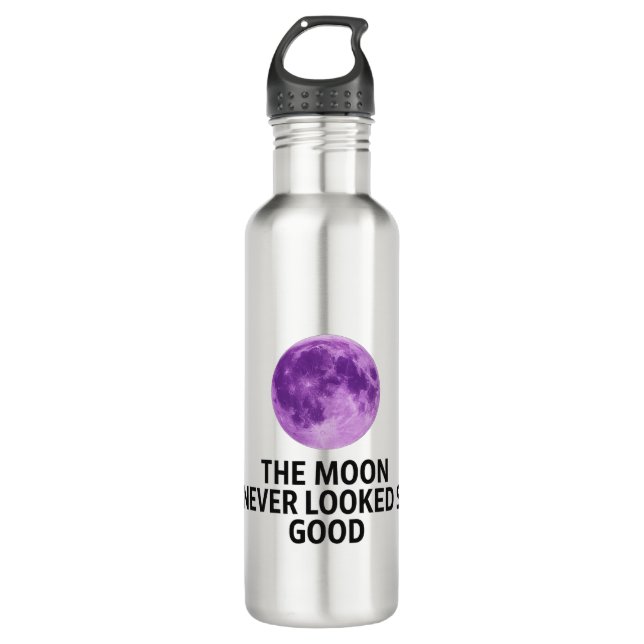 The Moon Never Looked So Good T-Shirt Edelstahlflasche (Vorderseite)