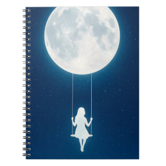 The moon, swing and the girl notizblock