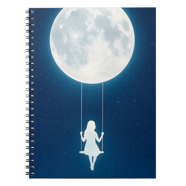 The moon, swing and the girl notizblock (Vorderseite)