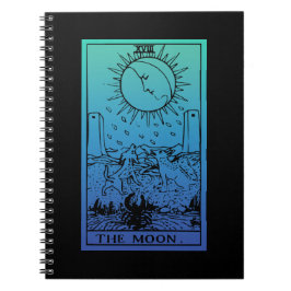 The Moon Tarot Card Gradient Notebook Notizblock
