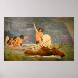 The Moose Chase George de Forest Brush 1888 Poster