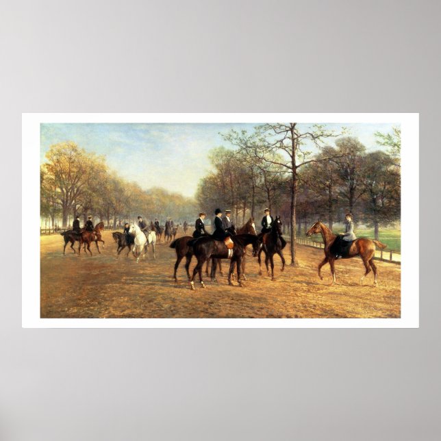 The Morning Ride, Rotten Row, Hyde Park, 1894 (Öl Poster (Vorne)